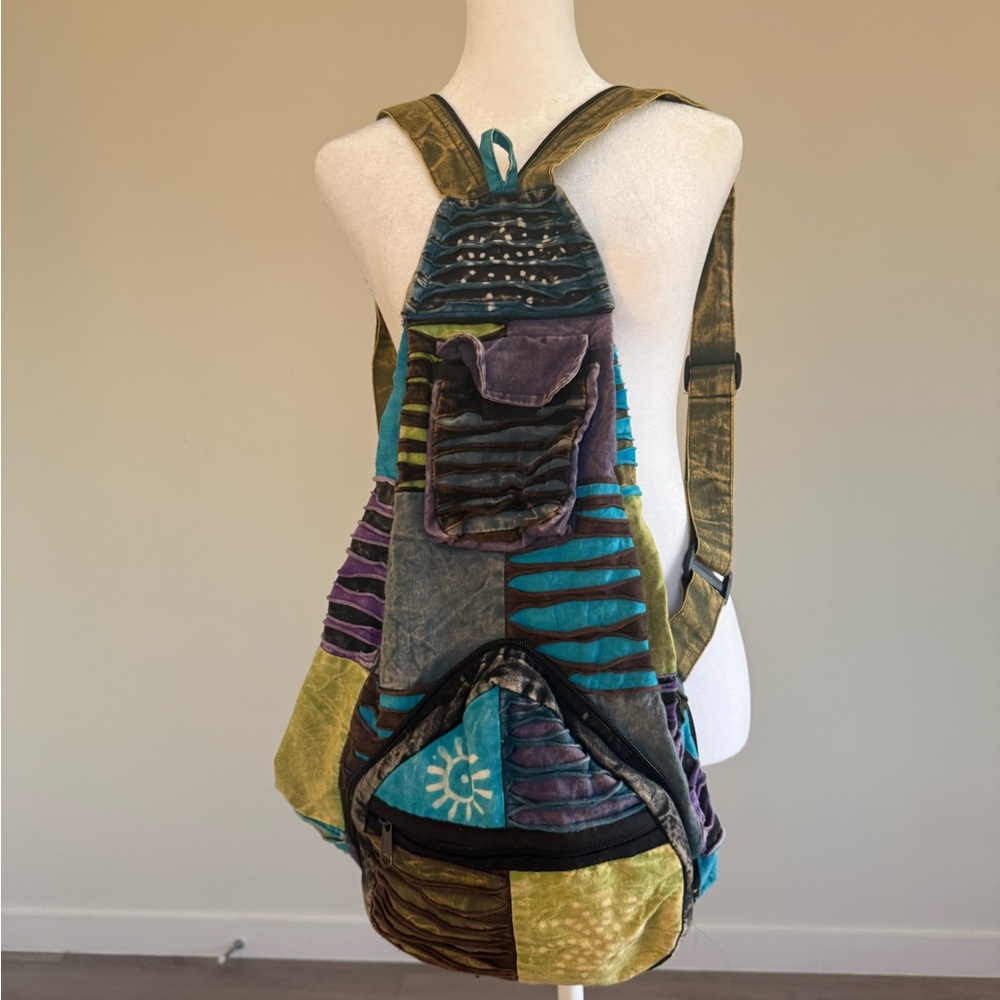 Multicolor Patchwork Backpack - image 4